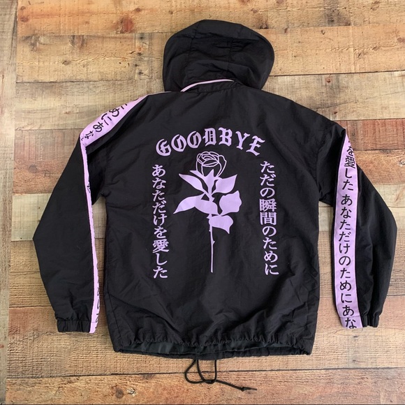 zumiez windbreaker, made by Samii Ryan 💜🖤 - Picture 5 of 8